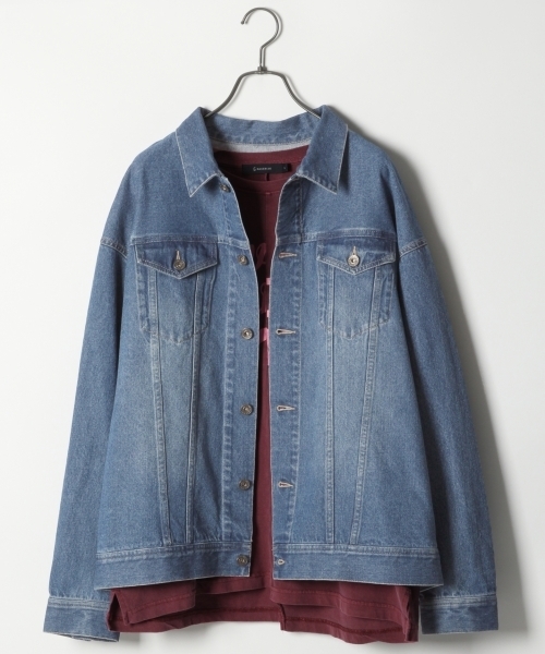 RAGEBLUE(レイジブルー)の「ドロップデニムGジャン/767387(デニムジャケット・メンズ・ブルー/ブラック・LARGE/MEDIUM)」の2枚目の写真