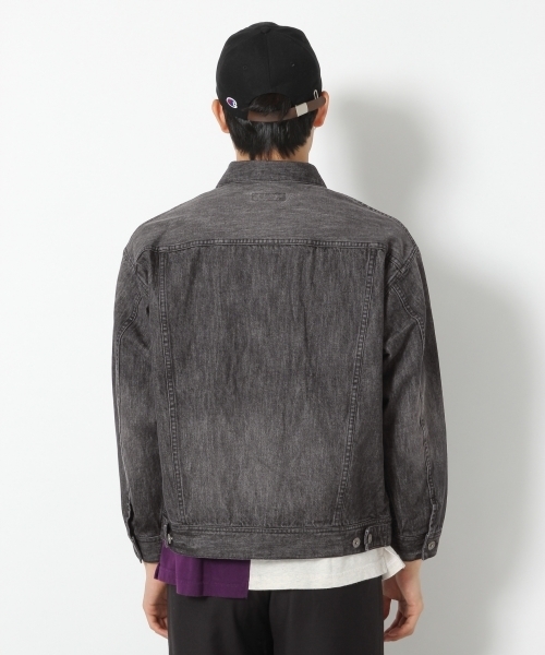 RAGEBLUE(レイジブルー)の「ドロップデニムGジャン/767387(デニムジャケット・メンズ・ブルー/ブラック・LARGE/MEDIUM)」の5枚目の写真