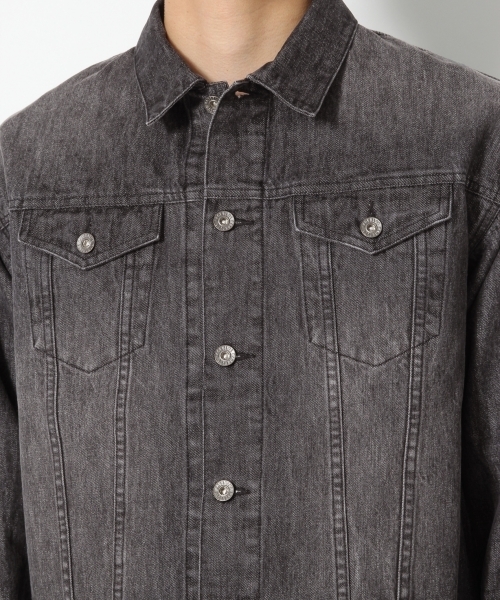 RAGEBLUE(レイジブルー)の「ドロップデニムGジャン/767387(デニムジャケット・メンズ・ブルー/ブラック・LARGE/MEDIUM)」の7枚目の写真