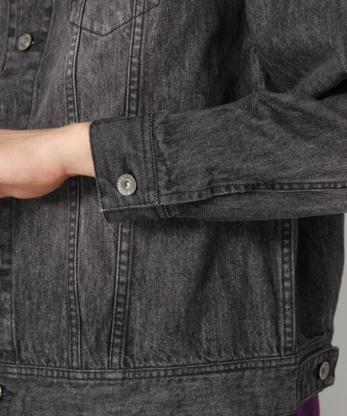 RAGEBLUE(レイジブルー)の「ドロップデニムGジャン/767387(デニムジャケット・メンズ・ブルー/ブラック・LARGE/MEDIUM)」の9枚目の写真