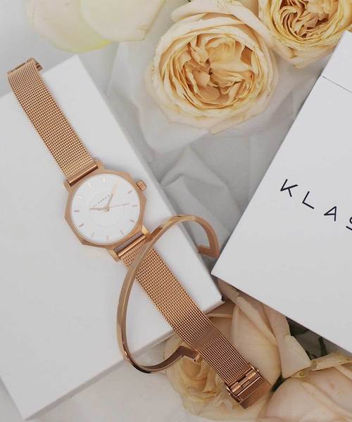 KLASSE14（クラスフォーティーン）の「〈KLASSE14/クラス14〉OKTO MESH ブレスレット付き（アナログ腕時計・レディース・ゴールド系その他/ゴールド系その他2/ブラック×ブラック/ブラック×ゴールド/シルバー/アンティークゴールド・28mm/36mm）」の6枚目の写真