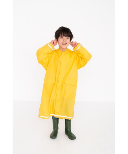 FABHUG （ファブハグ）の「無地レインコート　＃巾着付き（レインコート/ポンチョ・キッズ・ネイビー/イエロー・110cm/120cm/130cm/140cm/150cm）」の14枚目の写真