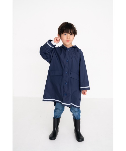 FABHUG （ファブハグ）の「無地レインコート　＃巾着付き（レインコート/ポンチョ・キッズ・ネイビー/イエロー・110cm/120cm/130cm/140cm/150cm）」の20枚目の写真