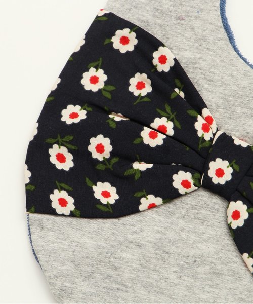 apres les cours（アプレレクール）の「花柄スタイ（スタイ/よだれかけ・キッズ・グレー/レッド・90）」の6枚目の写真