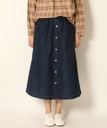 LBC | デニム前ボタンロングスカート(デニムスカート)