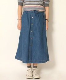 LBC | デニム前ボタンロングスカート(デニムスカート)