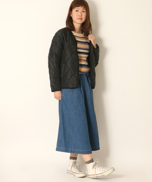 LBC(エルビーシー)の「デニム前ボタンロングスカート(デニムスカート・レディース・ネイビー/ブルー・LARGE/MEDIUM)」の7枚目の写真