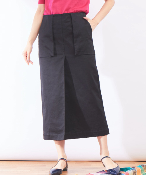 Abahouse Devinette（ドゥヴィネット）の「センタータックスカート（スカート・レディース・ブラック/ホワイト・36/38）」の3枚目の写真