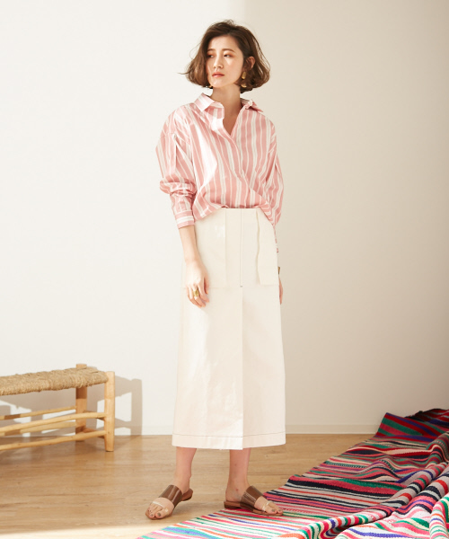 Abahouse Devinette（ドゥヴィネット）の「センタータックスカート（スカート・レディース・ブラック/ホワイト・36/38）」の10枚目の写真