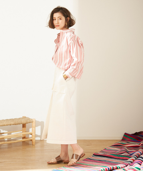 Abahouse Devinette（ドゥヴィネット）の「センタータックスカート（スカート・レディース・ブラック/ホワイト・36/38）」の11枚目の写真