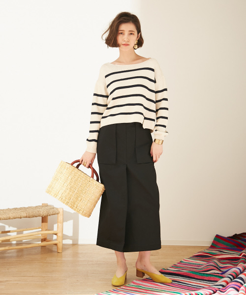 Abahouse Devinette（ドゥヴィネット）の「センタータックスカート（スカート・レディース・ブラック/ホワイト・36/38）」の17枚目の写真