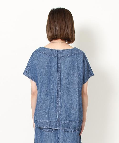 coen（コーエン）の「フレンチリネンデニムブラウス（シャツ/ブラウス・レディース・ネイビー/コバルトブルー・FREE）」の18枚目の写真