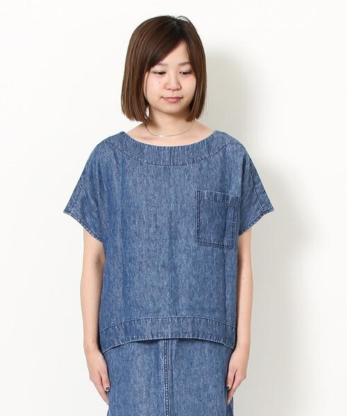 coen（コーエン）の「フレンチリネンデニムブラウス（シャツ/ブラウス・レディース・ネイビー/コバルトブルー・FREE）」の17枚目の写真