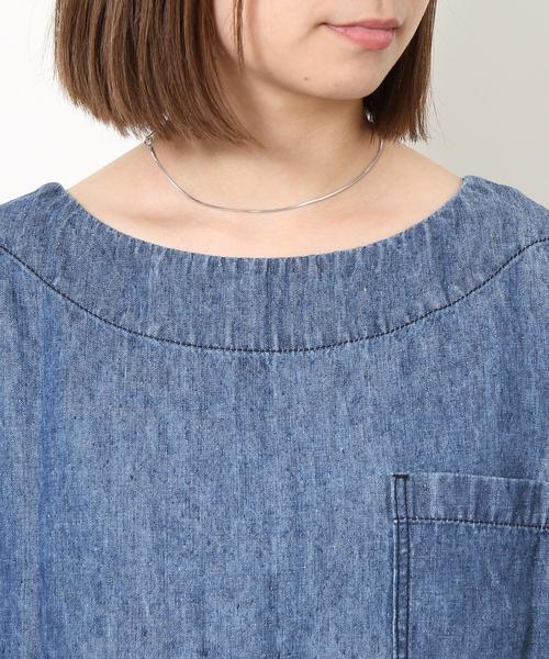 coen（コーエン）の「フレンチリネンデニムブラウス（シャツ/ブラウス・レディース・ネイビー/コバルトブルー・FREE）」の15枚目の写真