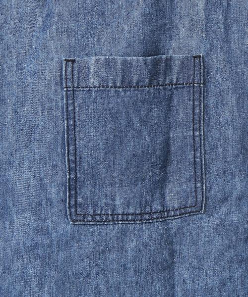 coen（コーエン）の「フレンチリネンデニムブラウス（シャツ/ブラウス・レディース・ネイビー/コバルトブルー・FREE）」の14枚目の写真