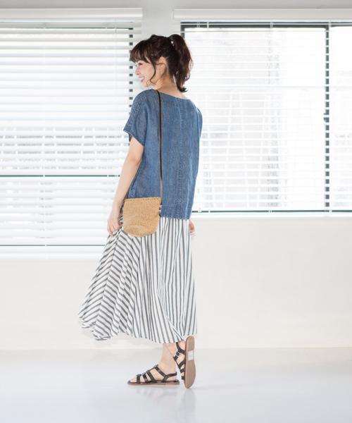 coen（コーエン）の「フレンチリネンデニムブラウス（シャツ/ブラウス・レディース・ネイビー/コバルトブルー・FREE）」の8枚目の写真