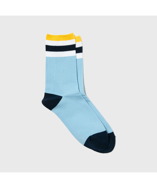 AIGLE（エーグル）の「DFTラインロングソックス（ソックス/靴下・レディース・グレー/オフホワイト/ダークネイビー/ネイビー/スカイブルー・MEDIUM/LARGE）」の3枚目の写真