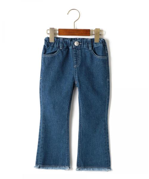 green label relaxing(グリーンレーベルリラクシング)の「★CELLOFUN(セロファン) フリンジパンツ 9L(デニムパンツ・キッズ・ブラック/コバルトブルー・125/105/145/135/115)」の11枚目の写真