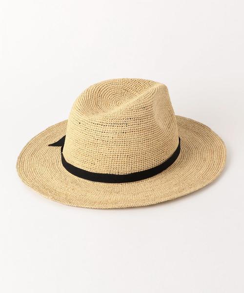 green label relaxing（グリーンレーベルリラクシング）の「NFC ラフィアツバヒロナカオレハット（ハット・レディース・ベージュ/ブラウン・FREE）」の5枚目の写真