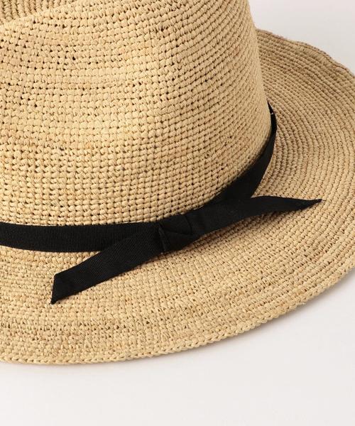 green label relaxing（グリーンレーベルリラクシング）の「NFC ラフィアツバヒロナカオレハット（ハット・レディース・ベージュ/ブラウン・FREE）」の4枚目の写真