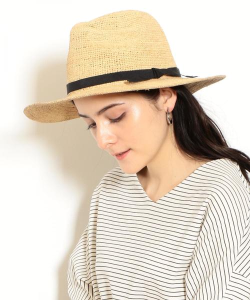 green label relaxing（グリーンレーベルリラクシング）の「NFC ラフィアツバヒロナカオレハット（ハット・レディース・ベージュ/ブラウン・FREE）」の8枚目の写真