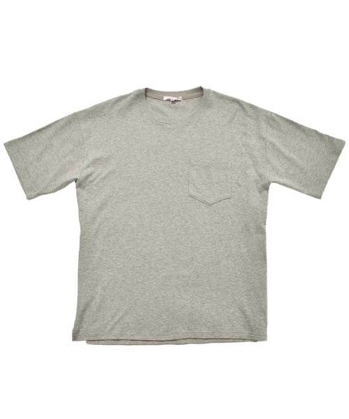 MinoriTY（マイノリティ）の「ポンチ素材サイドジップビックシルエットＴシャツ カットソー ルーズ（Tシャツ/カットソー・メンズ・グレー/ネイビー/ラベンダー/ピンク/オフホワイト/ブラック・M/L）」の17枚目の写真