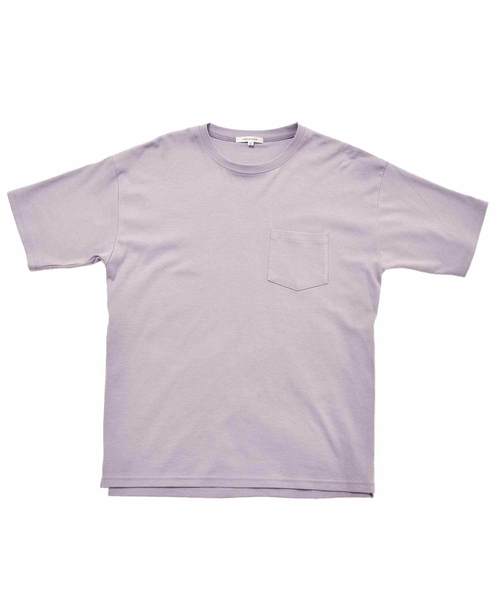 MinoriTY（マイノリティ）の「ポンチ素材サイドジップビックシルエットＴシャツ カットソー ルーズ（Tシャツ/カットソー・メンズ・グレー/ネイビー/ラベンダー/ピンク/オフホワイト/ブラック・M/L）」の19枚目の写真