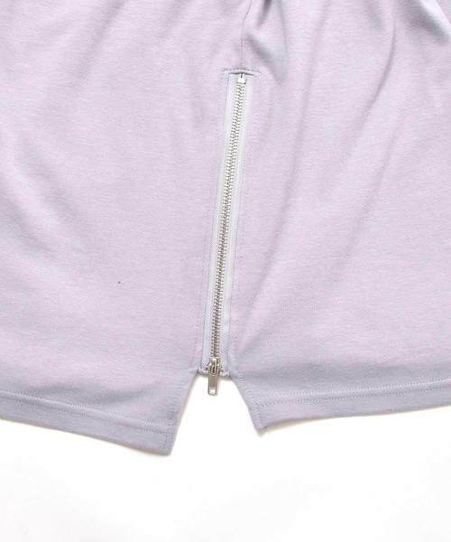 MinoriTY（マイノリティ）の「ポンチ素材サイドジップビックシルエットＴシャツ カットソー ルーズ（Tシャツ/カットソー・メンズ・グレー/ネイビー/ラベンダー/ピンク/オフホワイト/ブラック・M/L）」の22枚目の写真