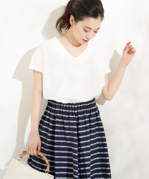 un dix cors（アンディコール）の「アムンゼンプルオーバー（Tシャツ/カットソー・レディース・ホワイト/ベージュ/ブルー/ブラック・FREE）」の2枚目の写真