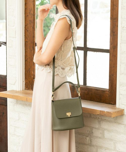 Edit Sheen（エディットシーン）の「ワンハンドル2wayミニバッグ（ハンドバッグ・レディース・ホワイト/ブラック/カーキ・FREE）」の3枚目の写真