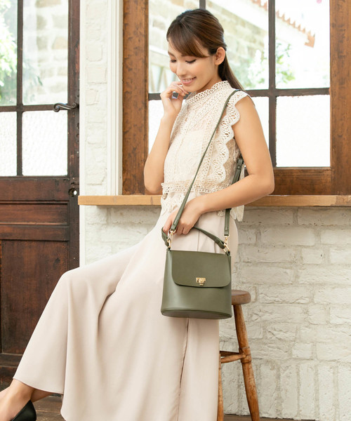 Edit Sheen（エディットシーン）の「ワンハンドル2wayミニバッグ（ハンドバッグ・レディース・ホワイト/ブラック/カーキ・FREE）」の21枚目の写真