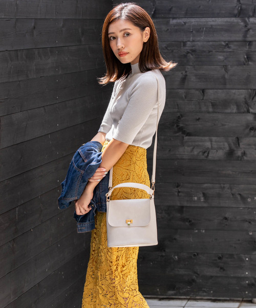 Edit Sheen（エディットシーン）の「ワンハンドル2wayミニバッグ（ハンドバッグ・レディース・ホワイト/ブラック/カーキ・FREE）」の8枚目の写真