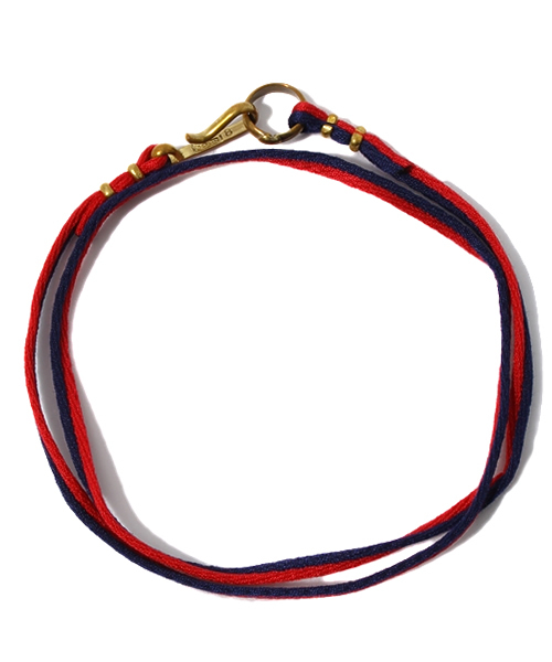 hobo（ホーボー）の「hobo - Acrylic Border Cord Bracelet with Brass Hook（ブレスレット・メンズ・グリーン/ネイビー/パープル/ピンク・ONE SIZE）」の3枚目の写真