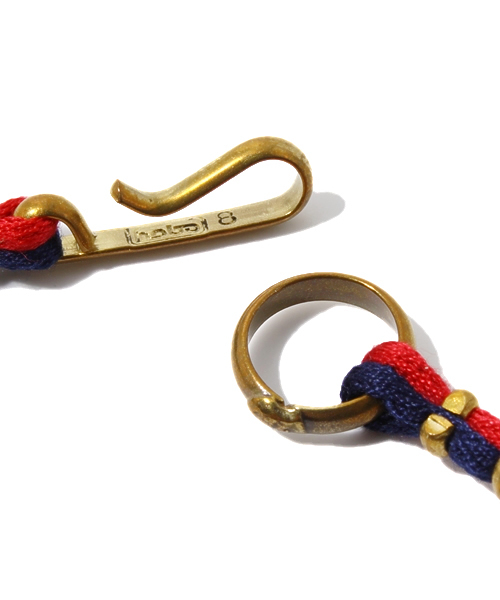 hobo（ホーボー）の「hobo - Acrylic Border Cord Bracelet with Brass Hook（ブレスレット・メンズ・グリーン/ネイビー/パープル/ピンク・ONE SIZE）」の6枚目の写真