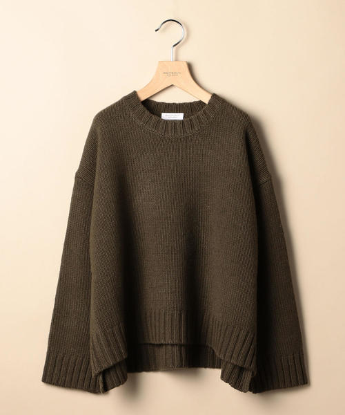 BEAUTY&YOUTH UNITED ARROWS（ビューティーアンドユースユナイテッドアローズ）の「BY ウールスリットクルーネックニット о（ニット/セーター・レディース・オリーブ/ライトグレー/オレンジ・FREE）」の20枚目の写真