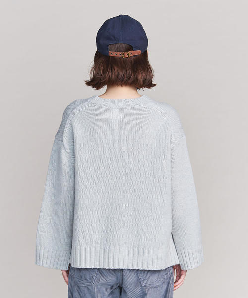 BEAUTY&YOUTH UNITED ARROWS（ビューティーアンドユースユナイテッドアローズ）の「BY ウールスリットクルーネックニット о（ニット/セーター・レディース・オリーブ/ライトグレー/オレンジ・FREE）」の21枚目の写真