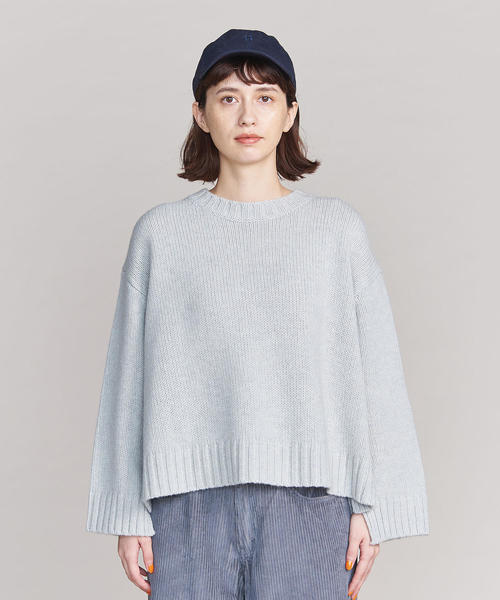 BEAUTY&YOUTH UNITED ARROWS（ビューティーアンドユースユナイテッドアローズ）の「BY ウールスリットクルーネックニット о（ニット/セーター・レディース・オリーブ/ライトグレー/オレンジ・FREE）」の22枚目の写真