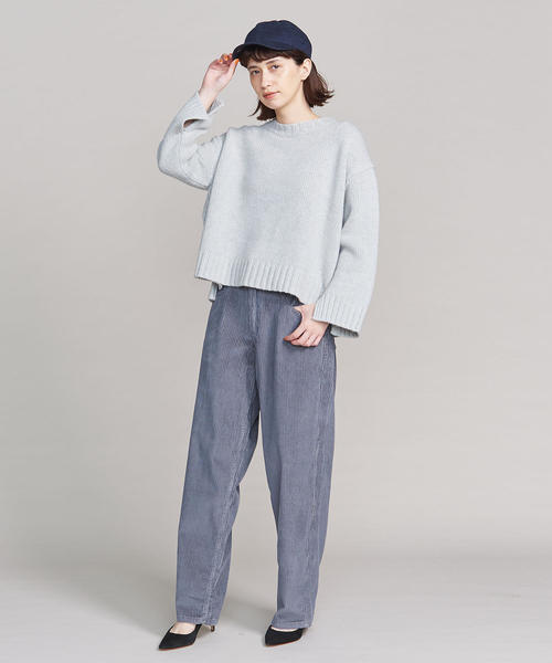 BEAUTY&YOUTH UNITED ARROWS（ビューティーアンドユースユナイテッドアローズ）の「BY ウールスリットクルーネックニット ◆（ニット/セーター・レディース・オレンジ/ライトグレー/オリーブ・FREE）」の18枚目の写真
