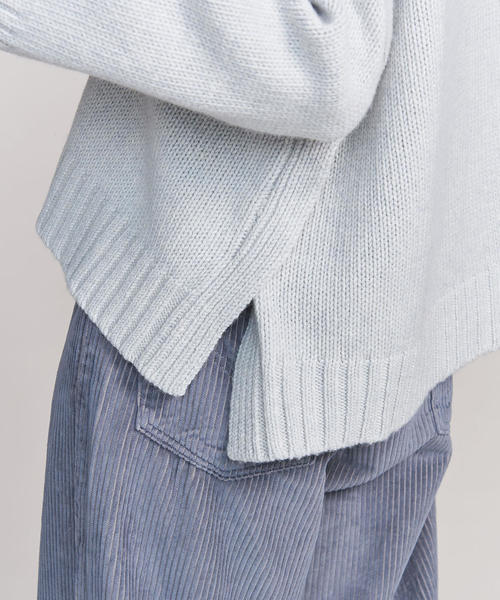 BEAUTY&YOUTH UNITED ARROWS（ビューティーアンドユースユナイテッドアローズ）の「BY ウールスリットクルーネックニット о（ニット/セーター・レディース・オリーブ/ライトグレー/オレンジ・FREE）」の15枚目の写真