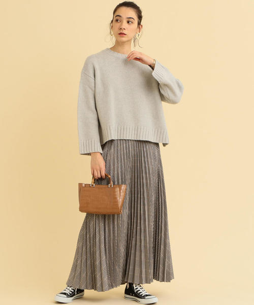 BEAUTY&YOUTH UNITED ARROWS（ビューティーアンドユースユナイテッドアローズ）の「BY ウールスリットクルーネックニット о（ニット/セーター・レディース・オリーブ/ライトグレー/オレンジ・FREE）」の17枚目の写真