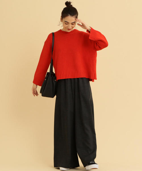 BEAUTY&YOUTH UNITED ARROWS（ビューティーアンドユースユナイテッドアローズ）の「BY ウールスリットクルーネックニット о（ニット/セーター・レディース・オリーブ/ライトグレー/オレンジ・FREE）」の19枚目の写真