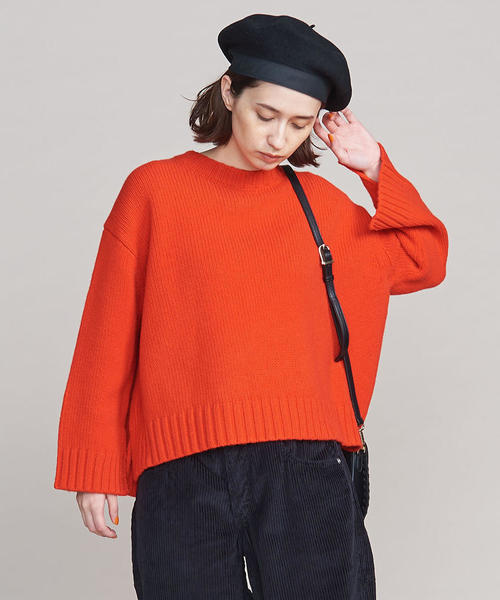 BEAUTY&YOUTH UNITED ARROWS（ビューティーアンドユースユナイテッドアローズ）の「BY ウールスリットクルーネックニット о（ニット/セーター・レディース・オリーブ/ライトグレー/オレンジ・FREE）」の13枚目の写真