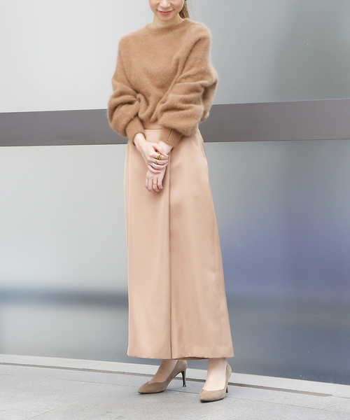 Liesse（リエス）の「ラップワイドサテンパンツ（その他パンツ・レディース・ブラック/レッド/ピンクベージュ・S/M）」の4枚目の写真