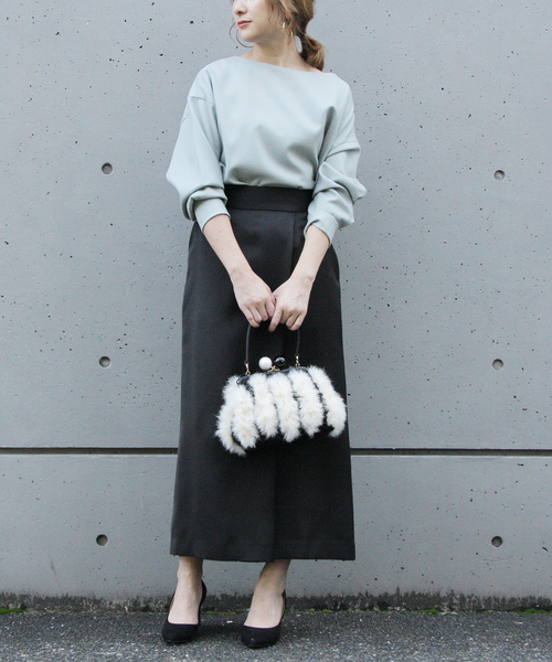 Liesse（リエス）の「ラップワイドサテンパンツ（その他パンツ・レディース・ブラック/レッド/ピンクベージュ・S/M）」の6枚目の写真