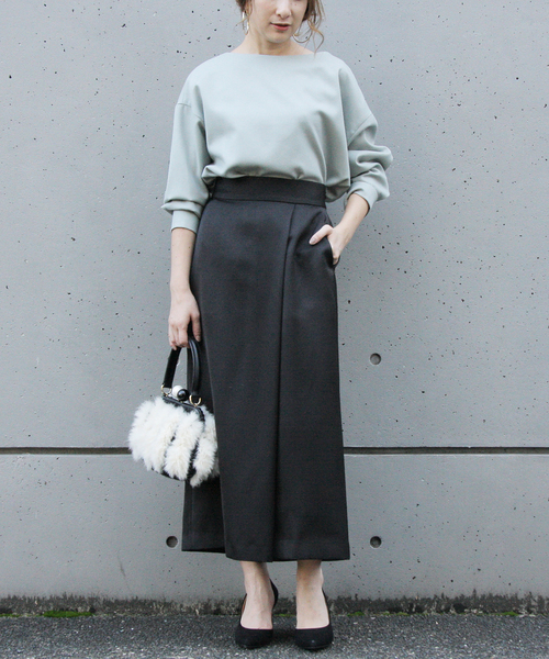 Liesse（リエス）の「ラップワイドサテンパンツ（その他パンツ・レディース・ブラック/レッド/ピンクベージュ・S/M）」の7枚目の写真