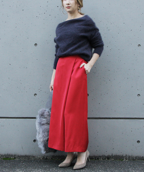 Liesse（リエス）の「ラップワイドサテンパンツ（その他パンツ・レディース・ブラック/レッド/ピンクベージュ・S/M）」の8枚目の写真