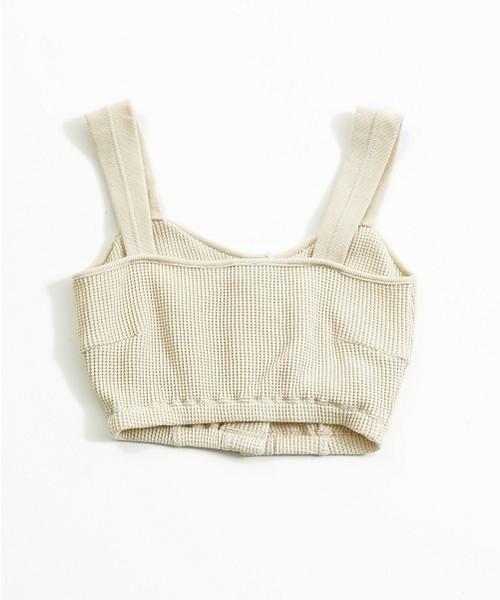 TODAYFUL（トゥデイフル）の「ワッフルボタンビスチェ（その他トップス・レディース・キナリ/ベージュ/チャコールグレー・FREE）」の18枚目の写真