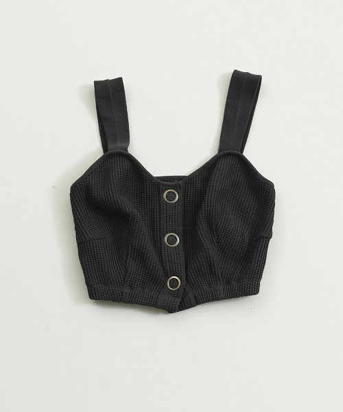 TODAYFUL（トゥデイフル）の「ワッフルボタンビスチェ（その他トップス・レディース・キナリ/ベージュ/チャコールグレー・FREE）」の22枚目の写真