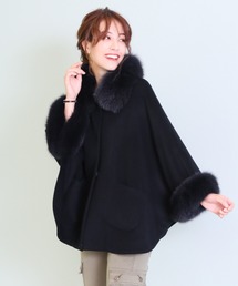 ウール&カシミヤケープコート