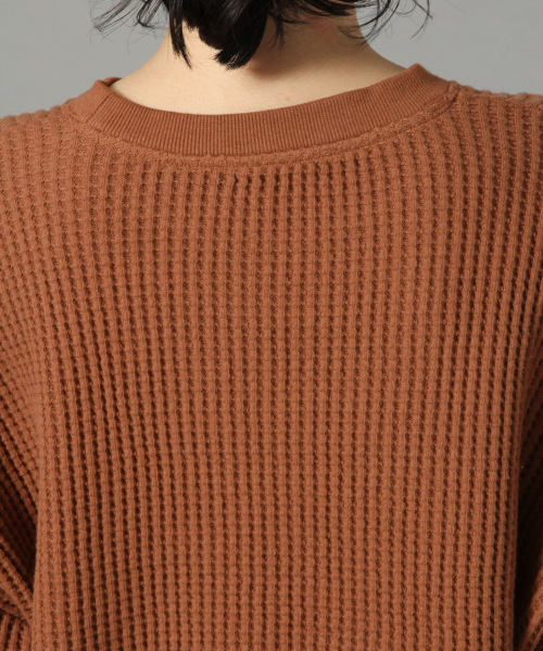 LOWRYS FARM(ローリーズファーム)の「オニワッフルショートプルオーバー 826010(Tシャツ/カットソー・レディース・オフホワイト/ブラック/ブラウン/ブルー・FREE)」の12枚目の写真